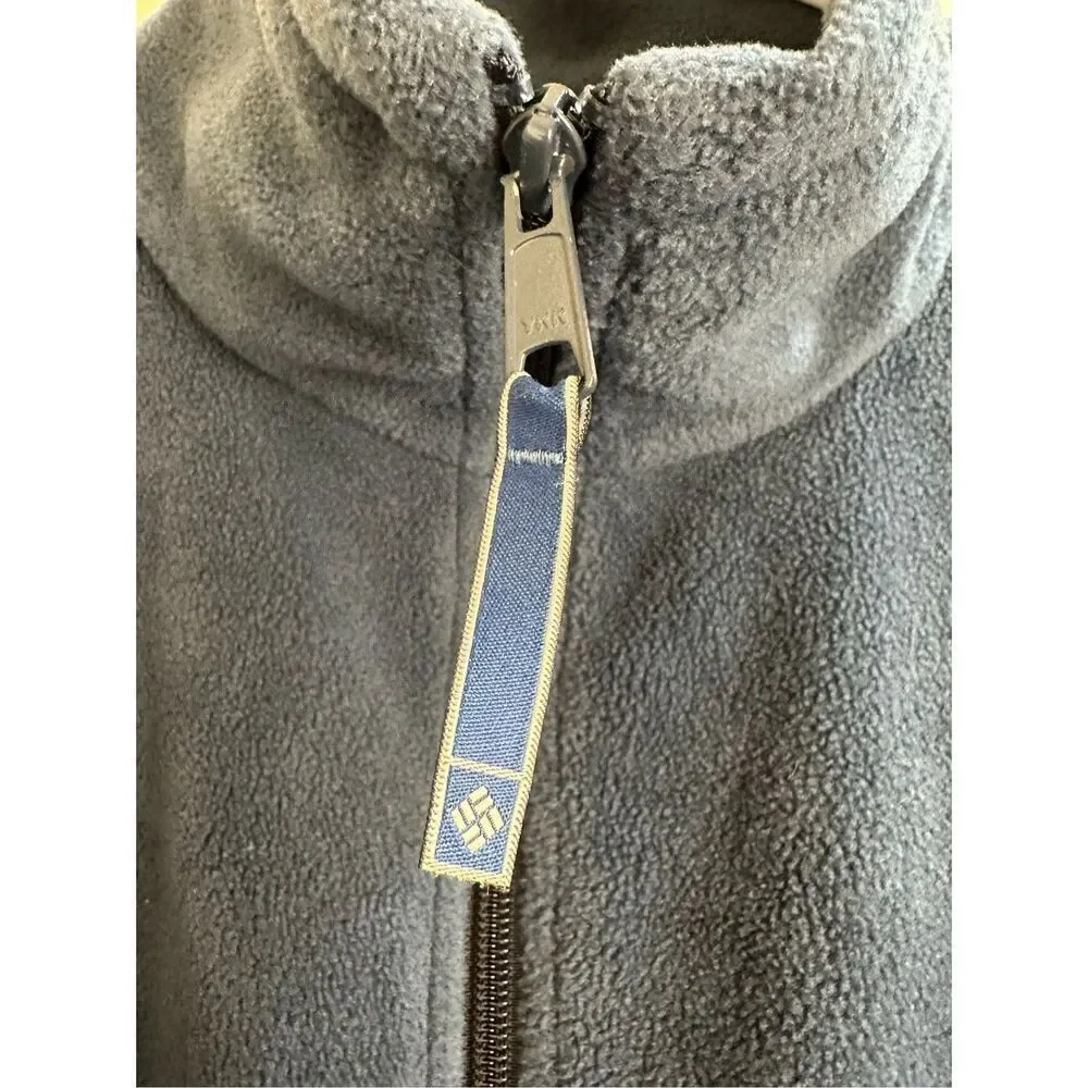 Columbia navy men's full zip fleece jacket L